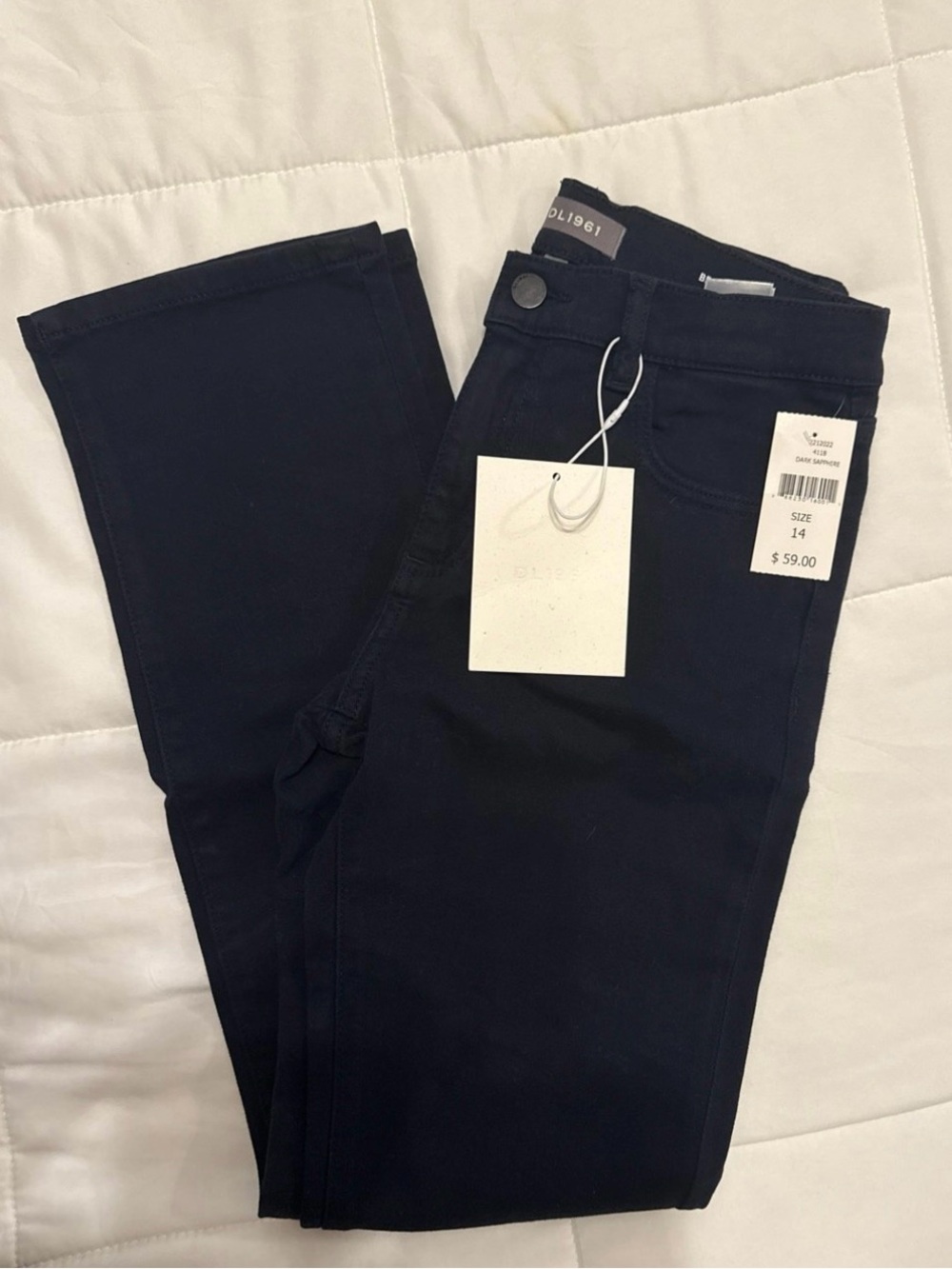 DL1961 Dark Sapphire Slim Jeans Size 14